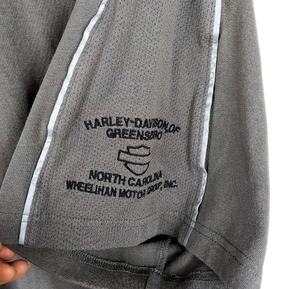 Harley Davidson Mens 2XL Brown SSlv Button Shirt - Picture 5 of 7